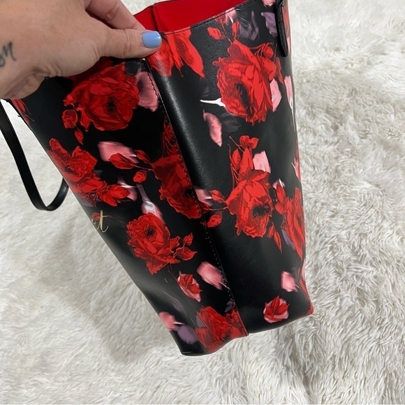 Victoria's Secret Large Red Floral Rose Tote Bag Limited Edition - Picture 12 of 16